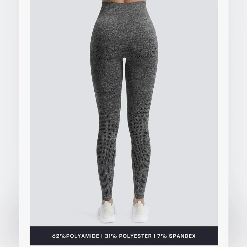Aoxjox Women’s Highwaist Vital Seamless Charcoal Workout Leggings Yoga Pants - Picture 2 of 6